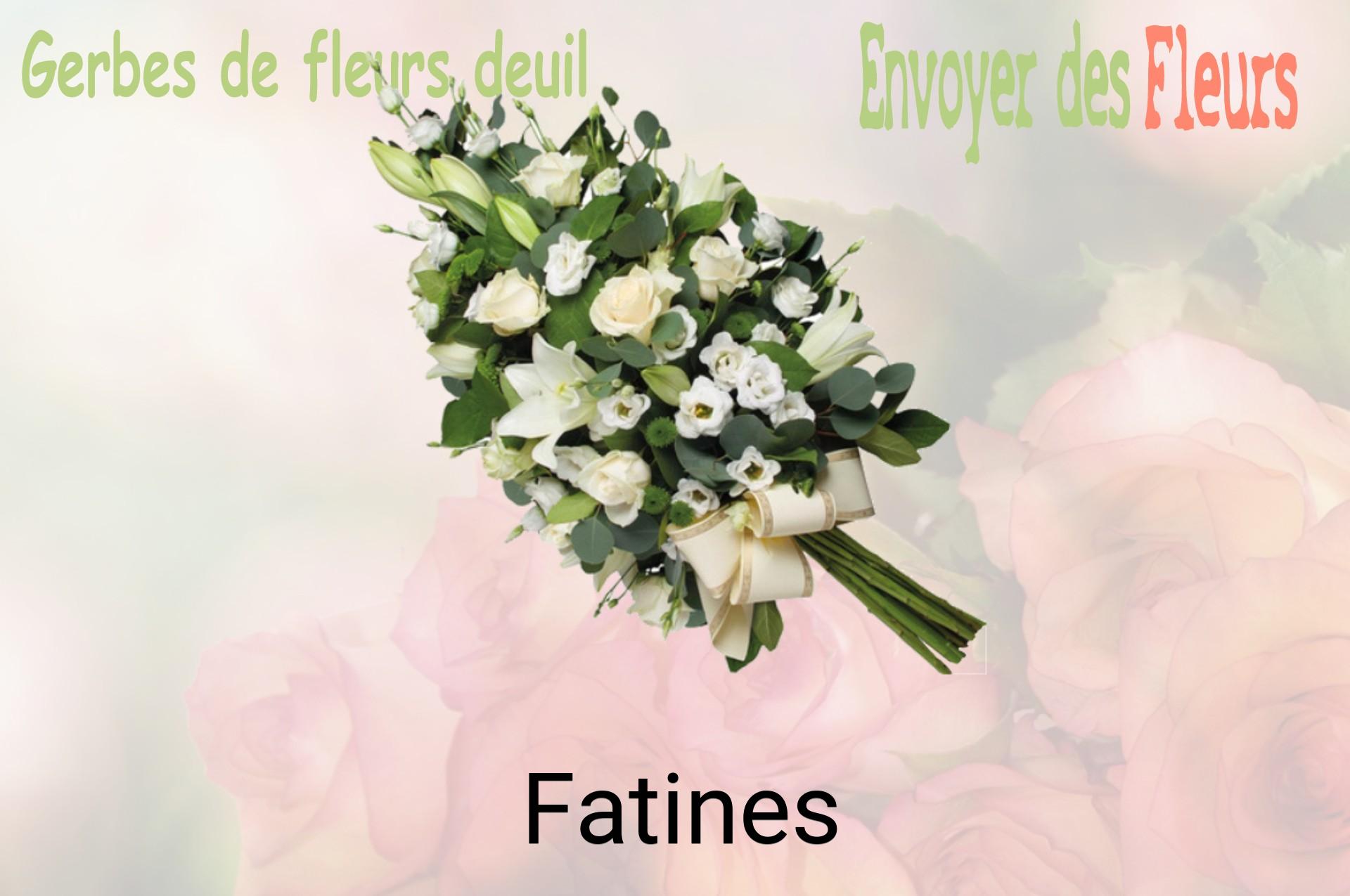 Gerbe de fleurs de deuil livrée à Fatines